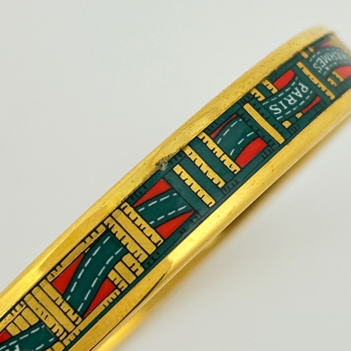 エルメス HERMES エマイユ PM 腕輪 七宝焼き バングル GP ゴールド