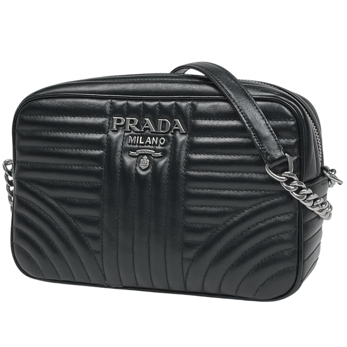 プラダ PRADA ダイアグラム チェーン ショルダーバッグ 斜め掛け