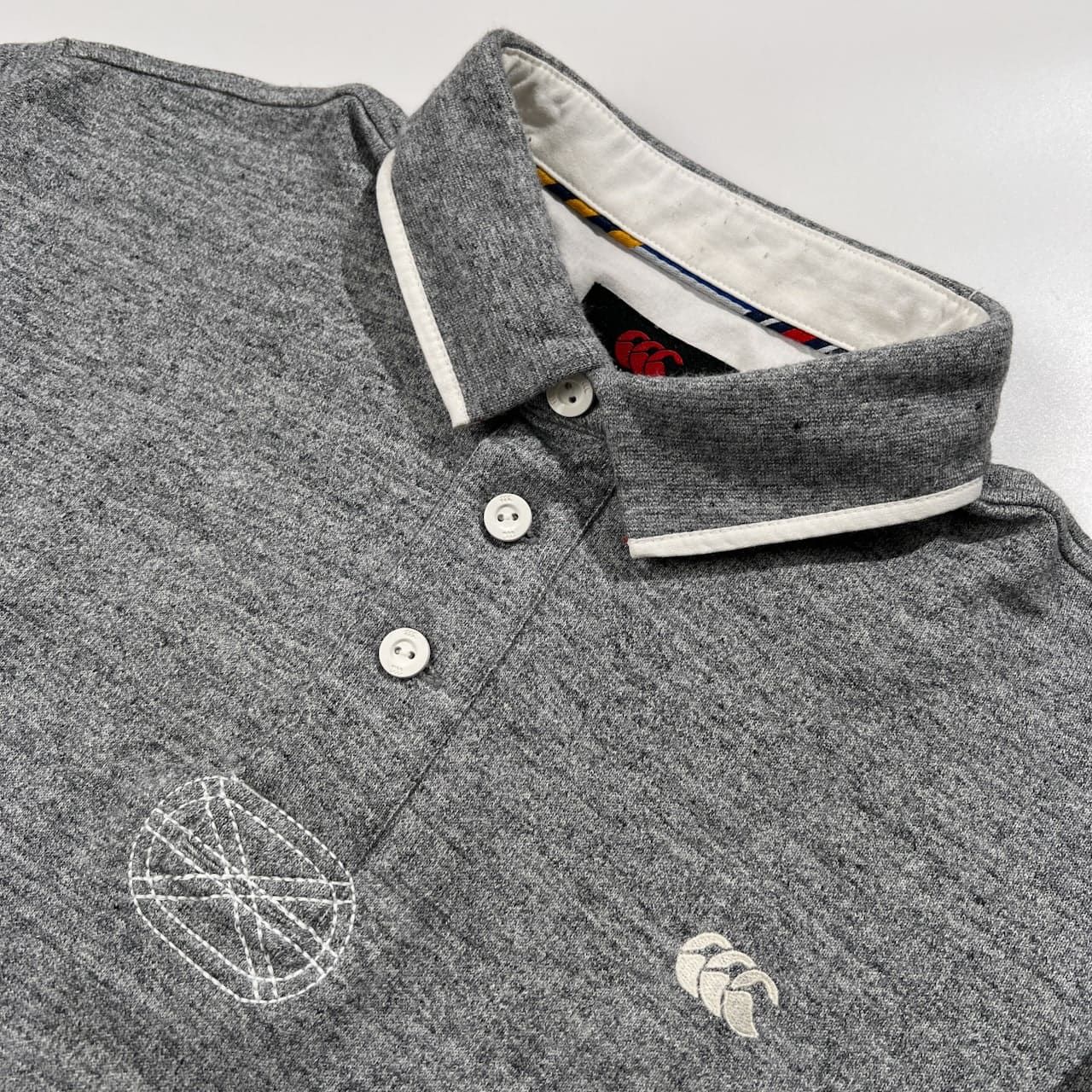 CANTERBURY カンタベリー ワンポイント刺繍 長袖 ラガーシャツ サイズ