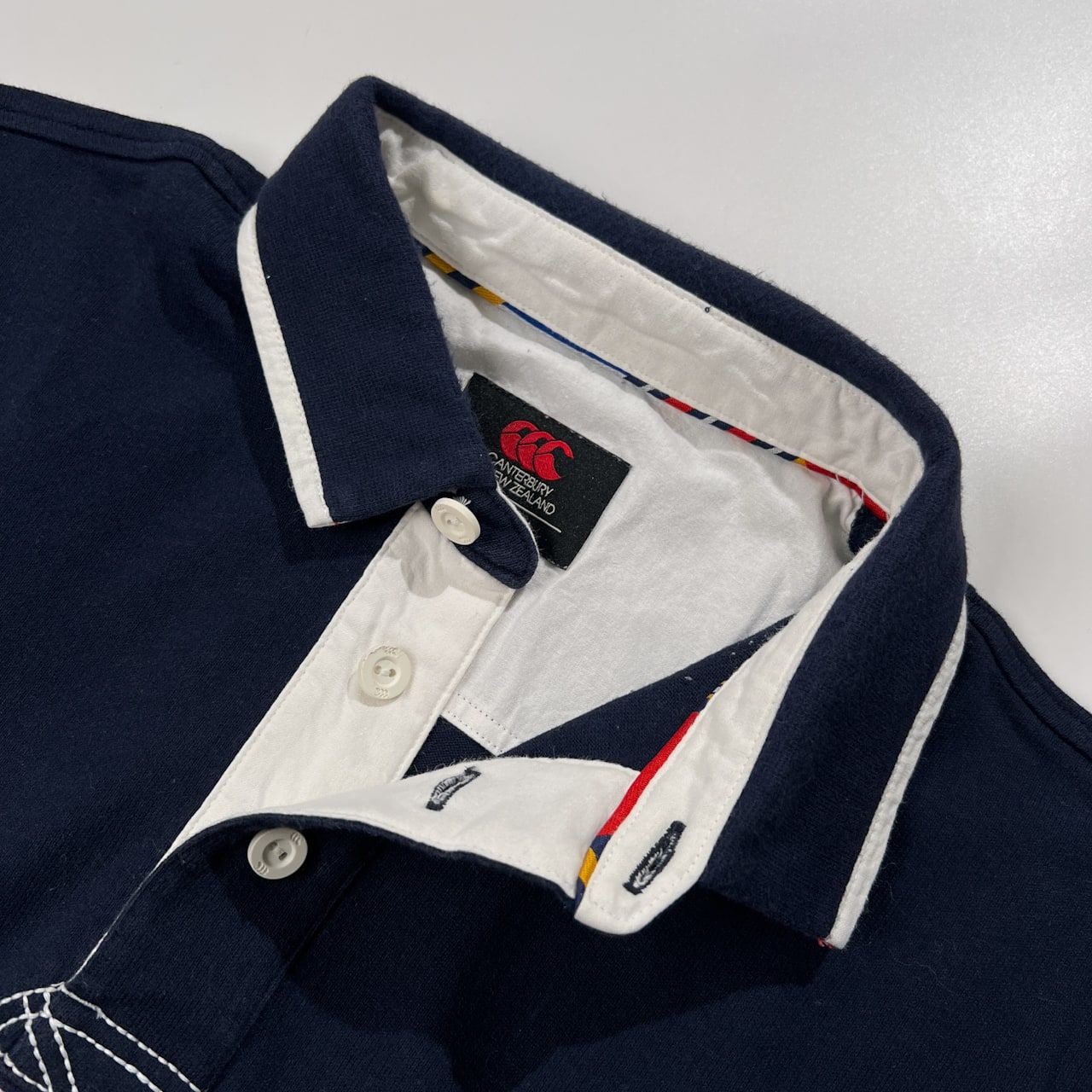 CANTERBURY カンタベリー ワンポイント刺繍 長袖 ラガーシャツ サイズ