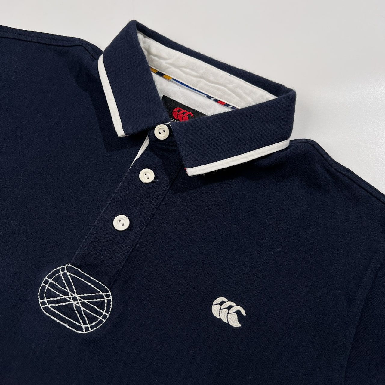 CANTERBURY カンタベリー ワンポイント刺繍 長袖 ラガーシャツ サイズ