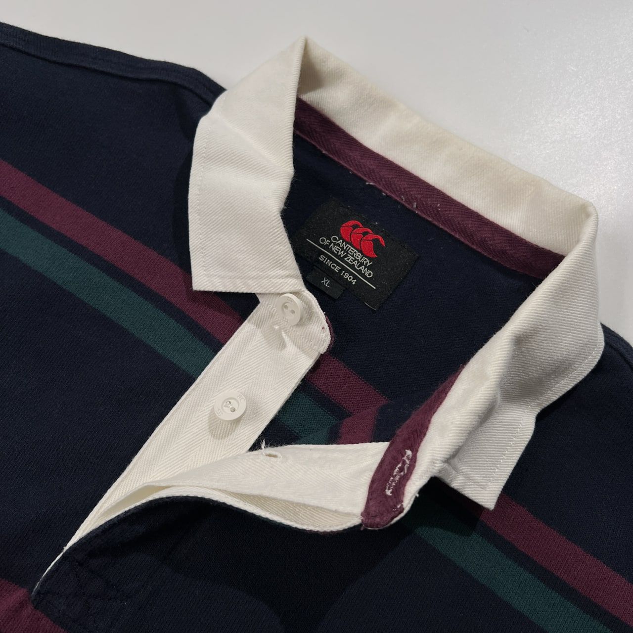 CANTERBURY カンタベリー ボーダー 長袖 ラガーシャツ サイズ XL