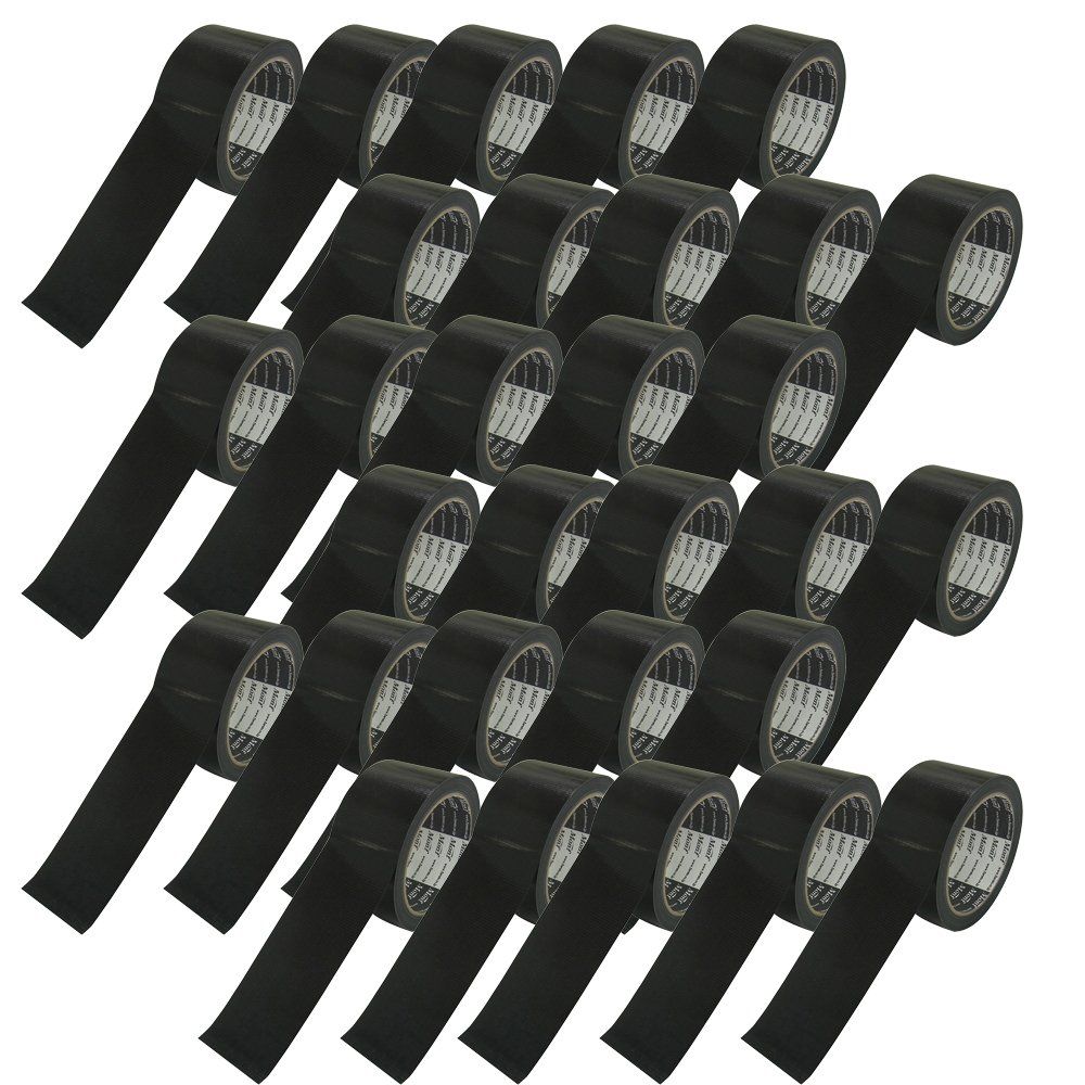 Monf No 822 NEW快適養生粘着テープ ブラック 幅50 mm 長さ25 m 30巻入り マスキングテープ