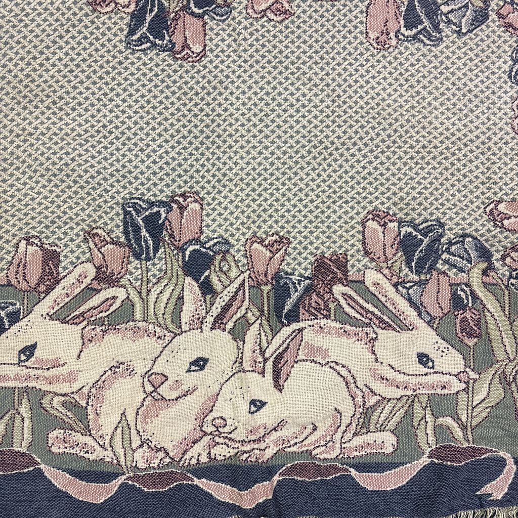 vintageラグ ブランケット マルチカバー タペストリー フラワー 花