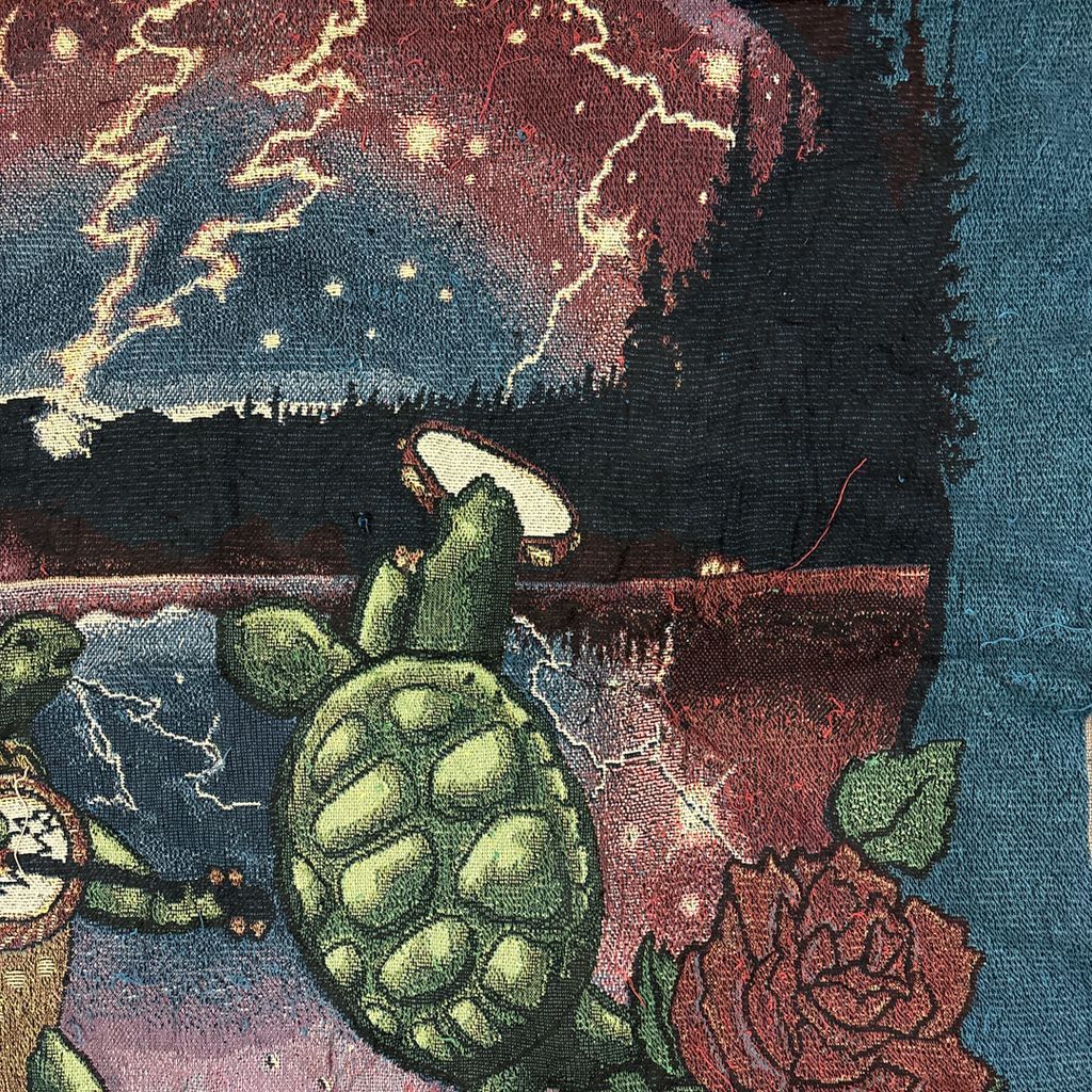 vintageラグ ブランケット マルチカバー タペストリー フラワー 花