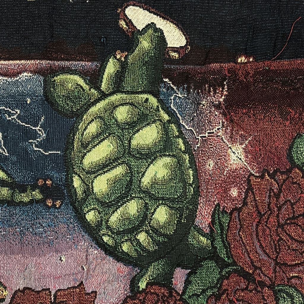 vintageラグ ブランケット マルチカバー タペストリー フラワー 花