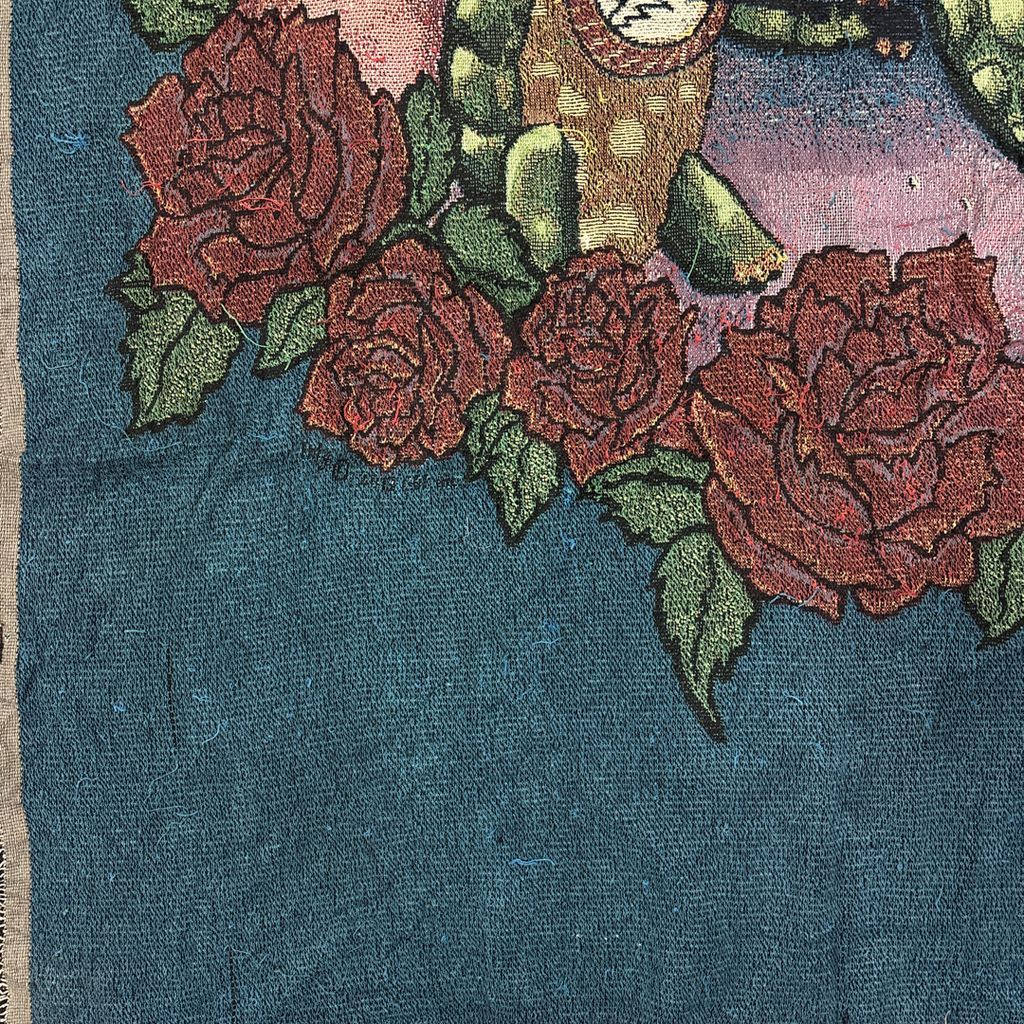 vintageラグ ブランケット マルチカバー タペストリー フラワー 花