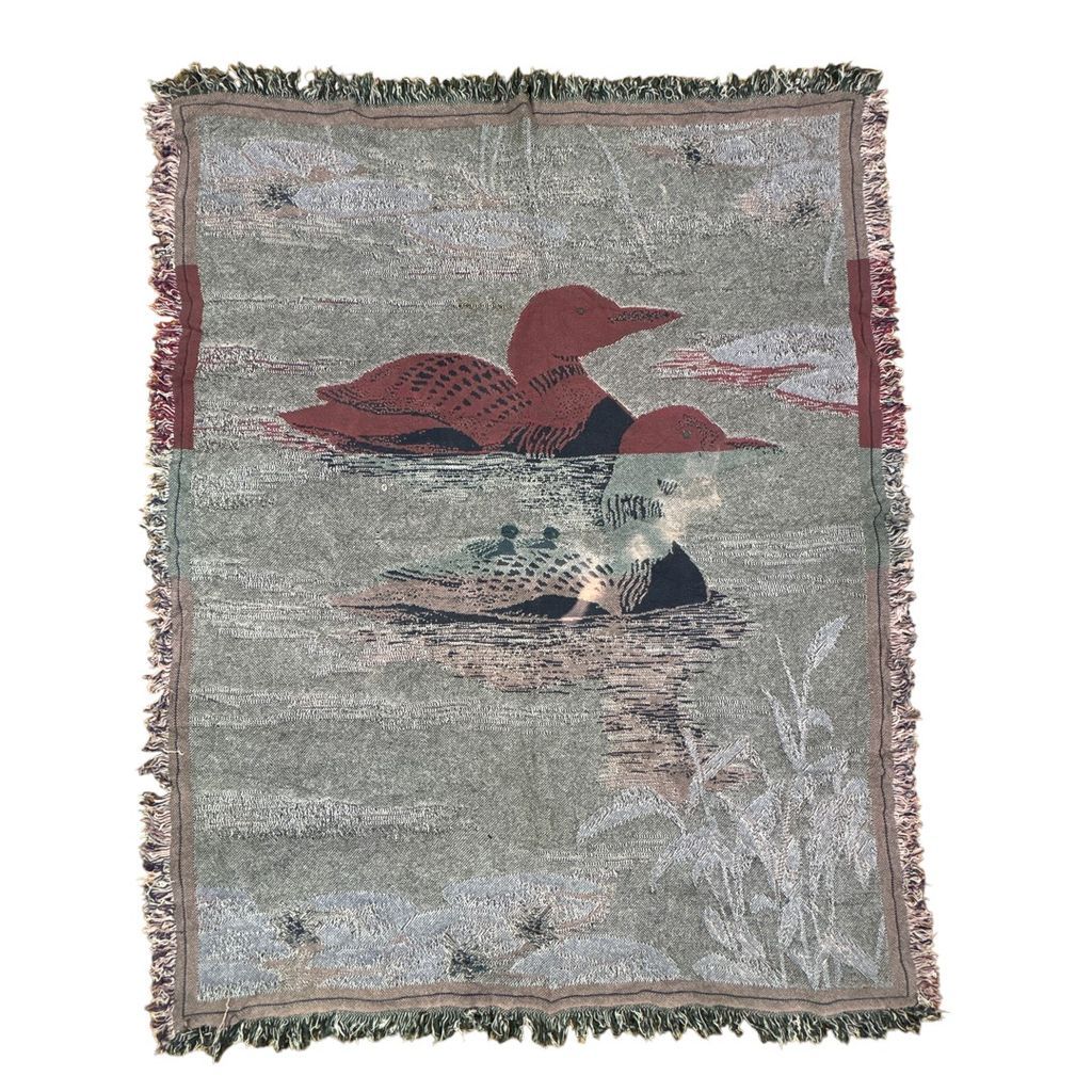 vintageラグ ブランケット マルチカバー タペストリー カモ アニマル