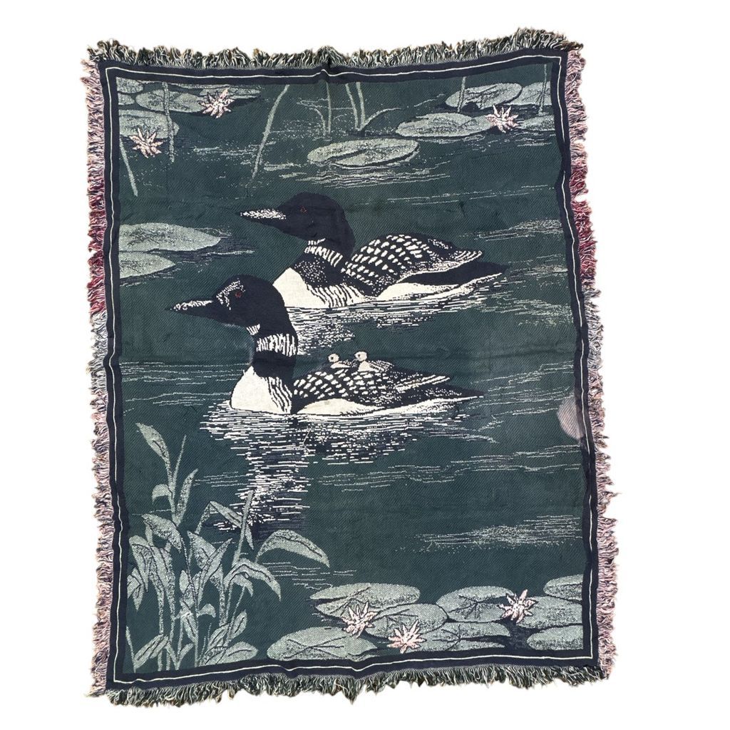 【デッドストック】USA 80s ヴィンテージラグ ブランケット　タペストリー デッドストック】USA 80s ヴィンテージラグ ブランケット タペストリー