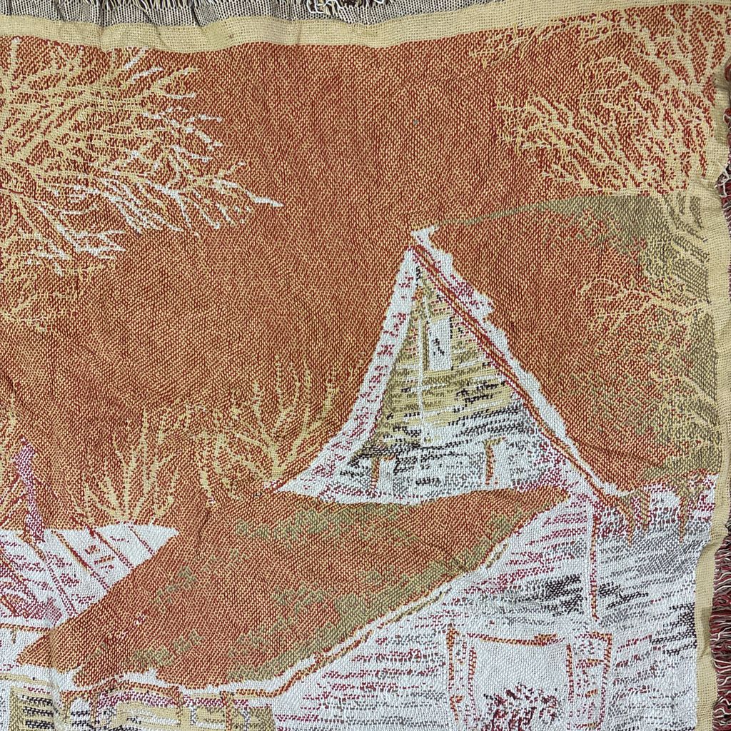 vintageラグ ブランケット マルチカバー タペストリー USA製 MADE IN