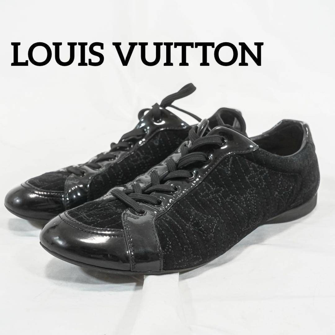 ☆美品☆ LOUIS VUITTON スニーカー スエード エナメル ロゴ柄 - メルカリ