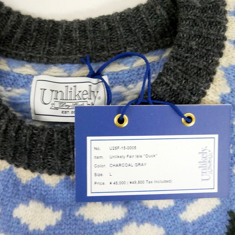 本日限定特別価格　Unlikely Fair Isle Duck ニット L 本日限定特別価格 Unlikely Fair Isle Duck ニット L Unlikely Fair Isle