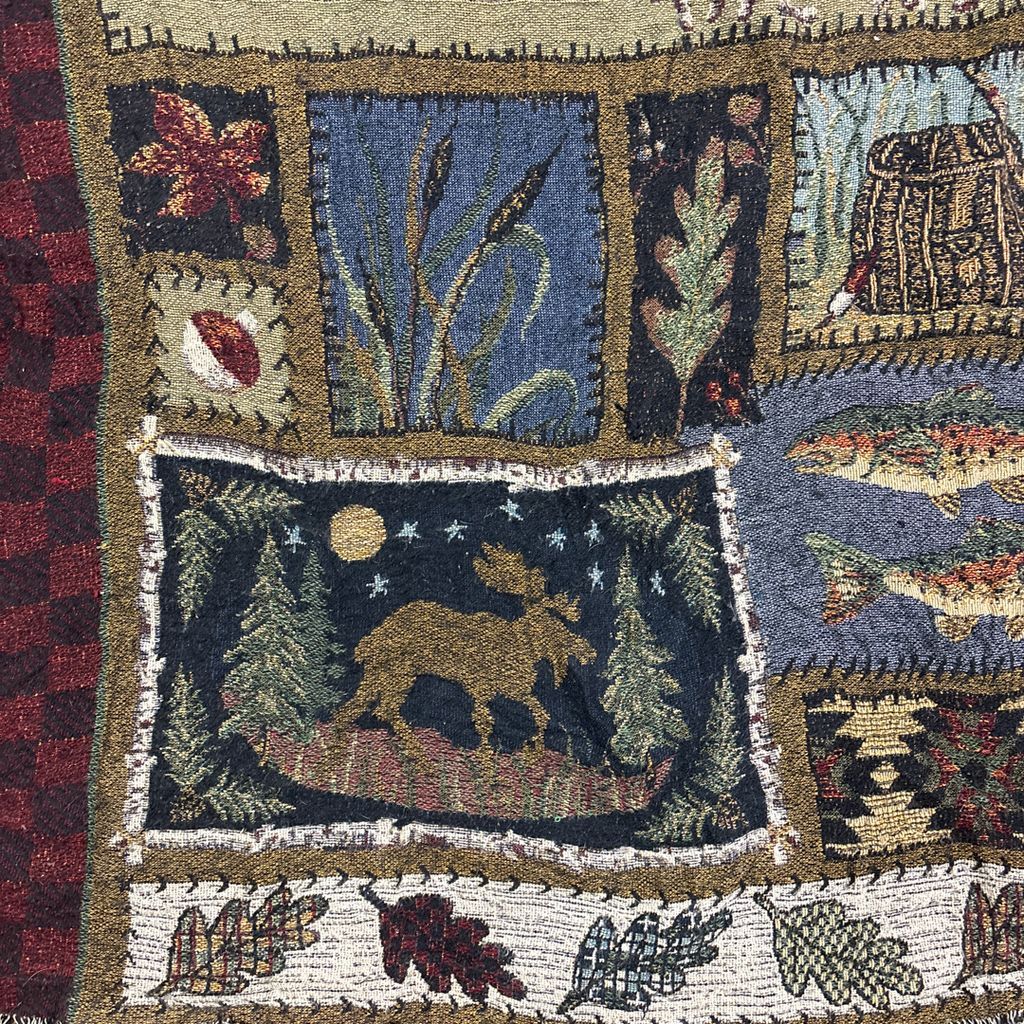 vintageラグ ブランケット マルチカバー タペストリー アニマル 動物