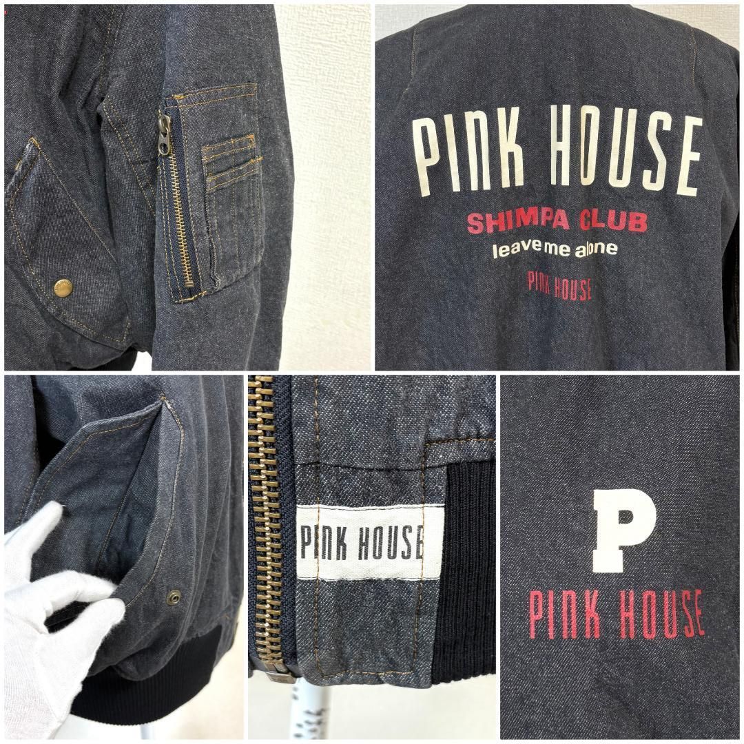 レディース 【美品】 PINK HOUSE デニムブルゾン ジャケット 