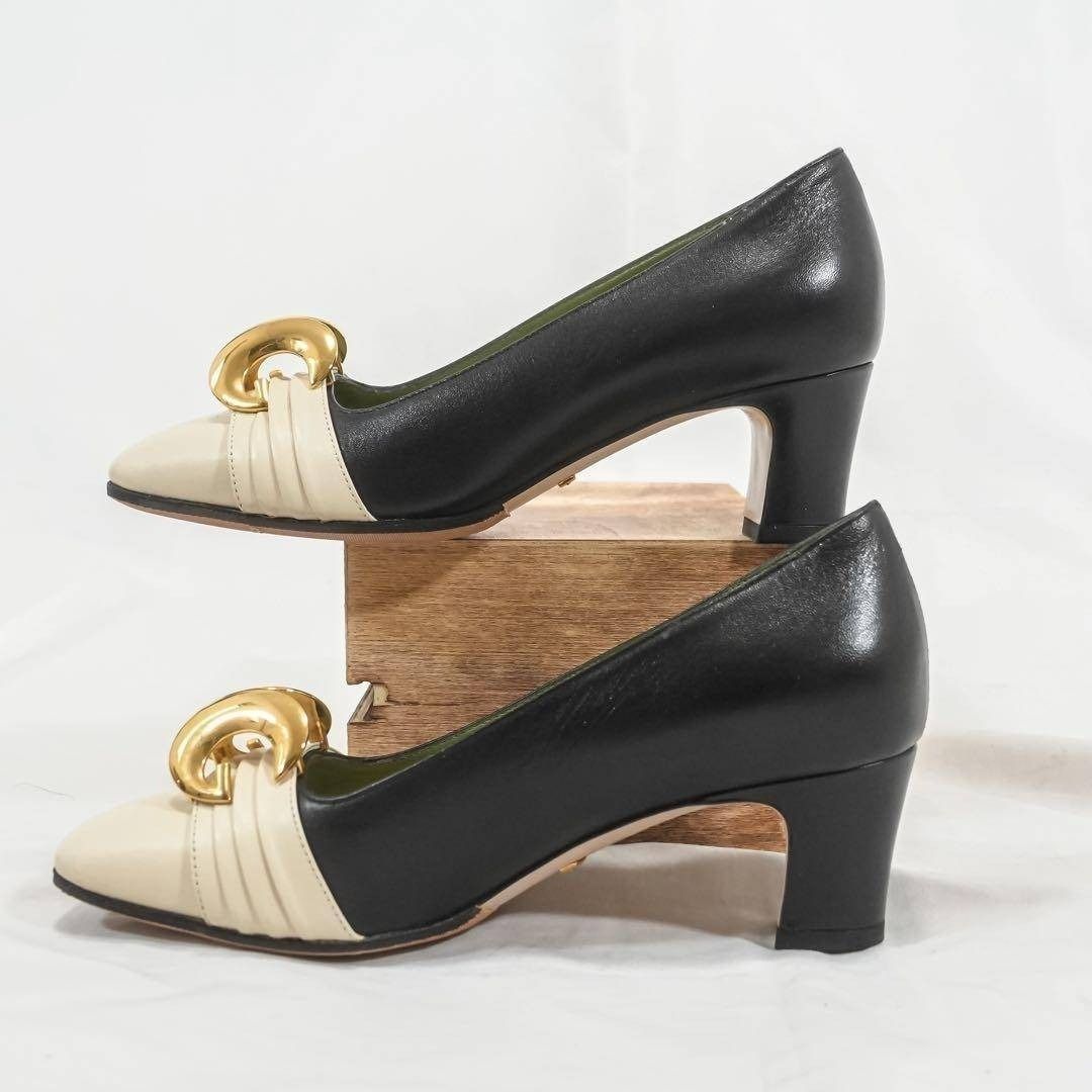 ☆未使用級☆ GUCCI パンプス GG ハーフムーン ゴールド金具 34サイズ