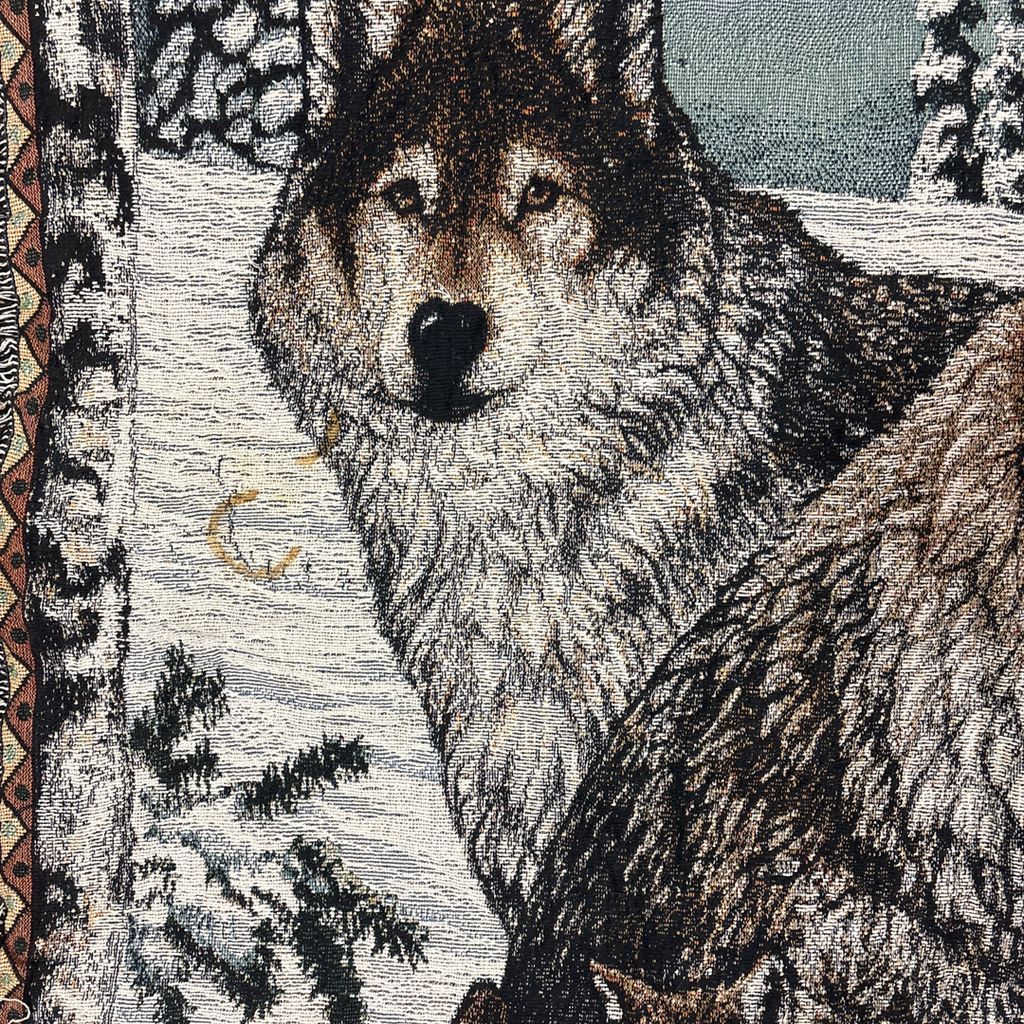 vintageラグ ブランケット マルチカバー タペストリー アニマル 動物