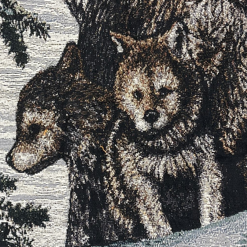 vintageラグ ブランケット マルチカバー タペストリー アニマル 動物