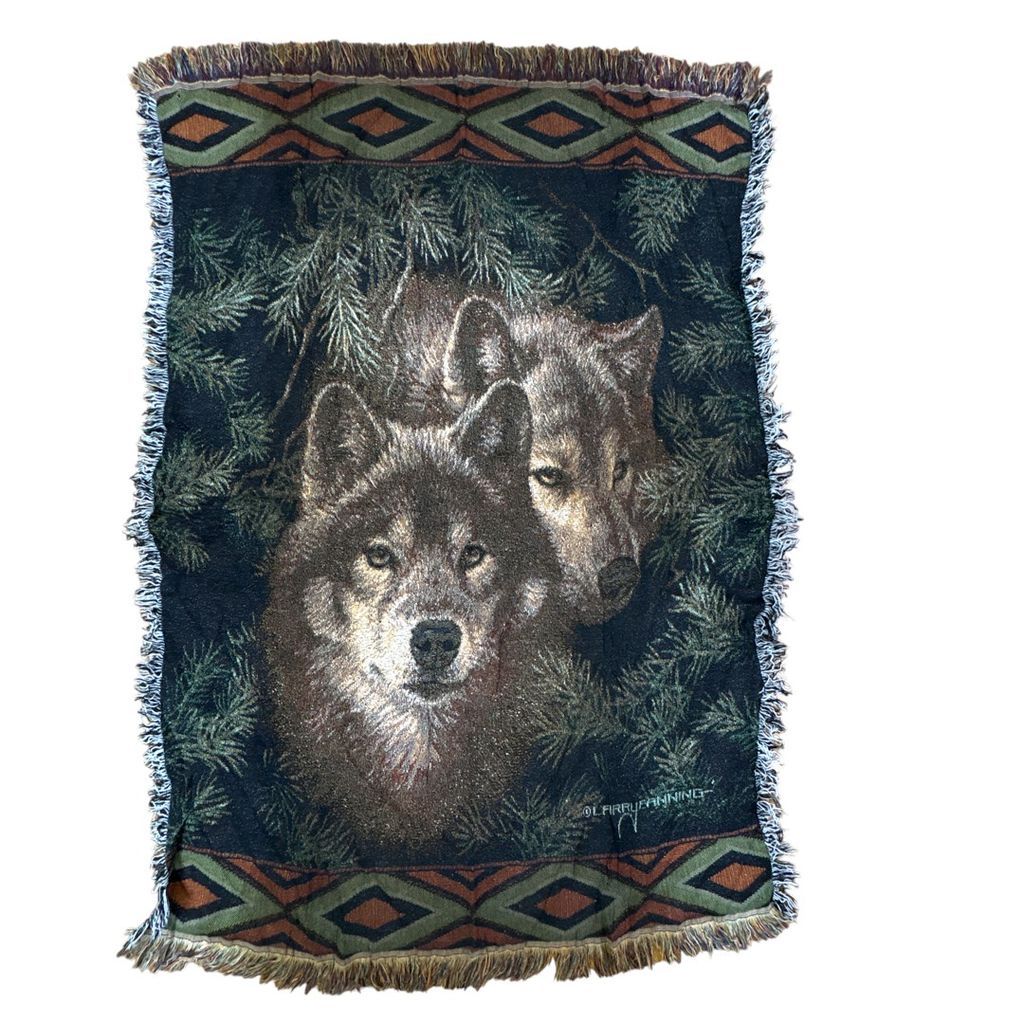 vintageラグ ブランケット マルチカバー タペストリー アニマル 動物