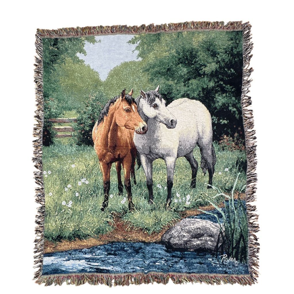 vintageラグ ブランケット マルチカバー タペストリー アニマル 動物