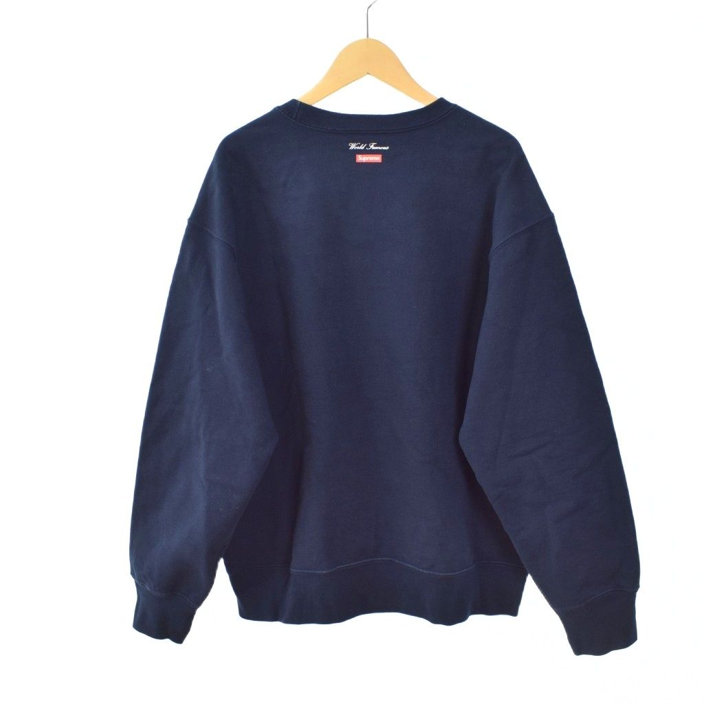 Supreme Aerial Crewneck Navy サイズL Aerial Crewneck Navy Lサイズ