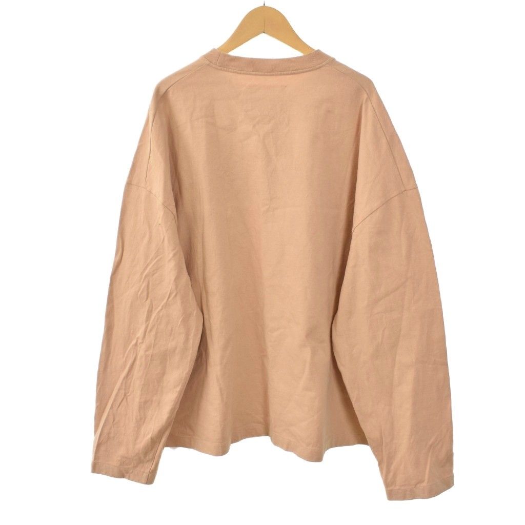 JIL SANDER 長袖カットソー ロンT US M ベージュ ジルサンダー JIL SANDER 24SS ロゴ コットンジャージー ロング