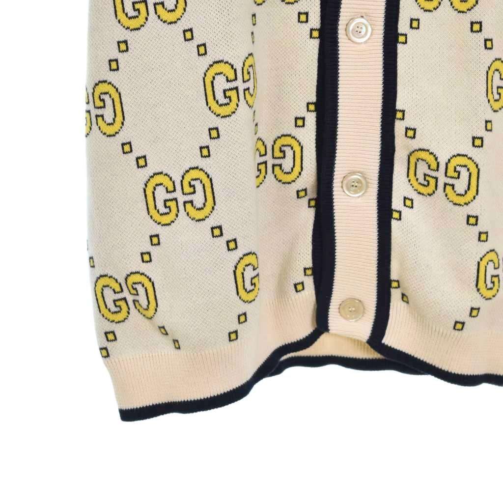 グッチ GUCCI GG コットン ニット シャツ 半袖 オープンカラー M