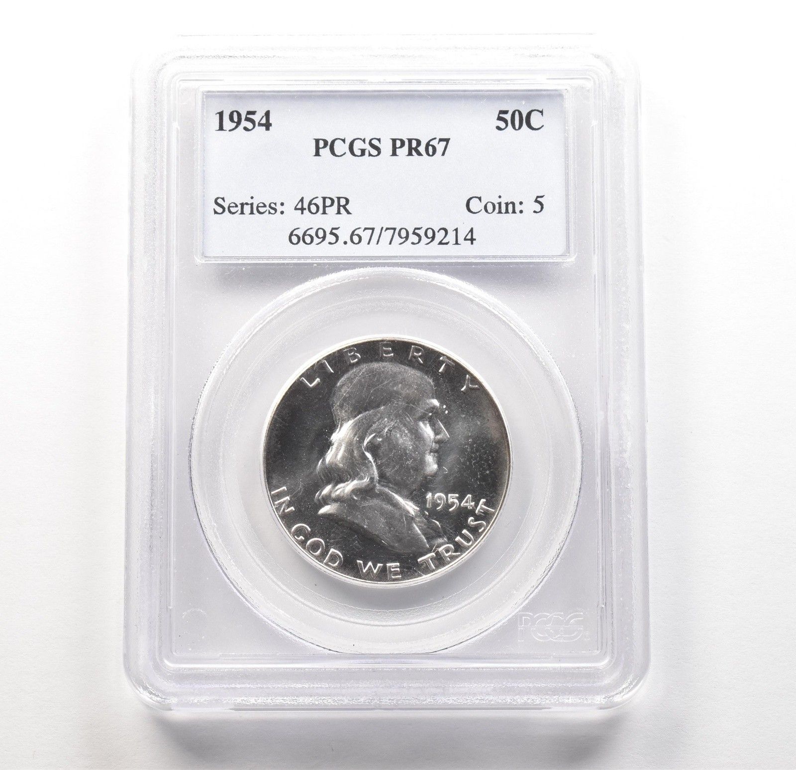 1954年 フランクリン ハーフダラー PR67 PCGS *6296 - メルカリ