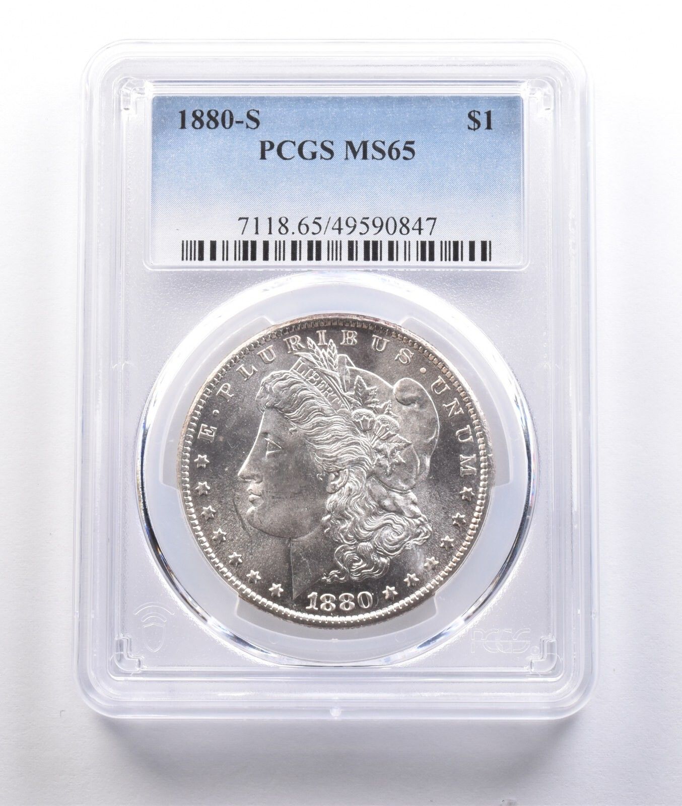 1880-S モーガン銀貨 MS65 PCGS PQ *6789 - メルカリ