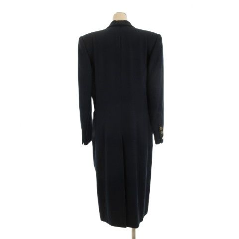 アクアスキュータム AQUASCUTUM コート ウール ロング 金釦 ネイビー