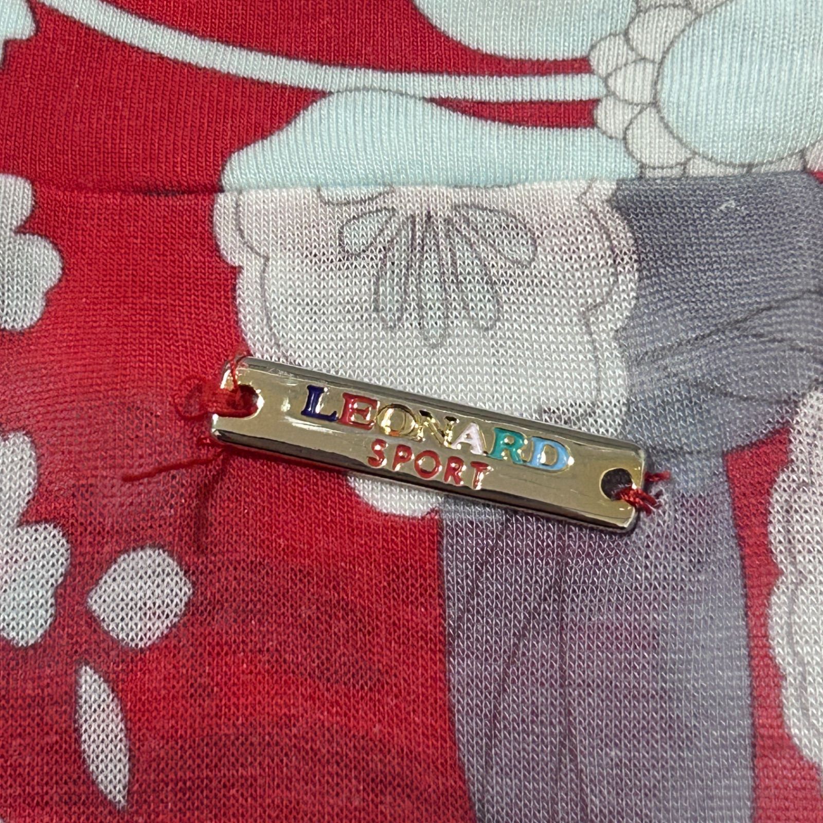 レオナール LEONARD 長袖 ハイネック カットソー 総柄 スポーツ 再生