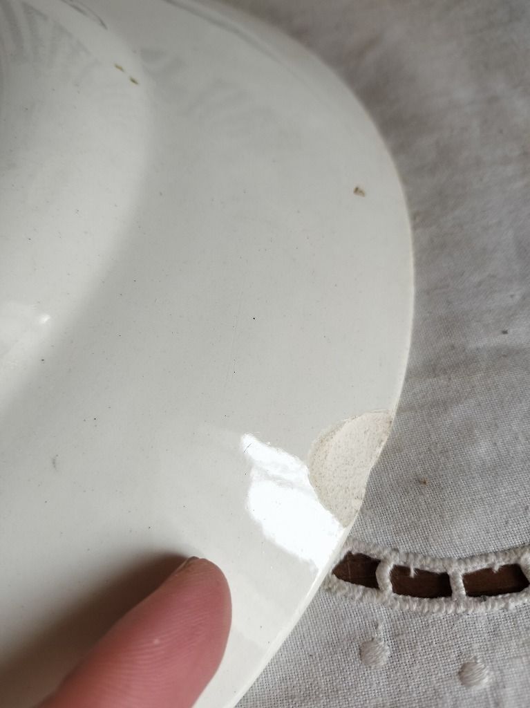 フランス アンティーク 無地 ビストロ 大きい サルグミンヌ 白い