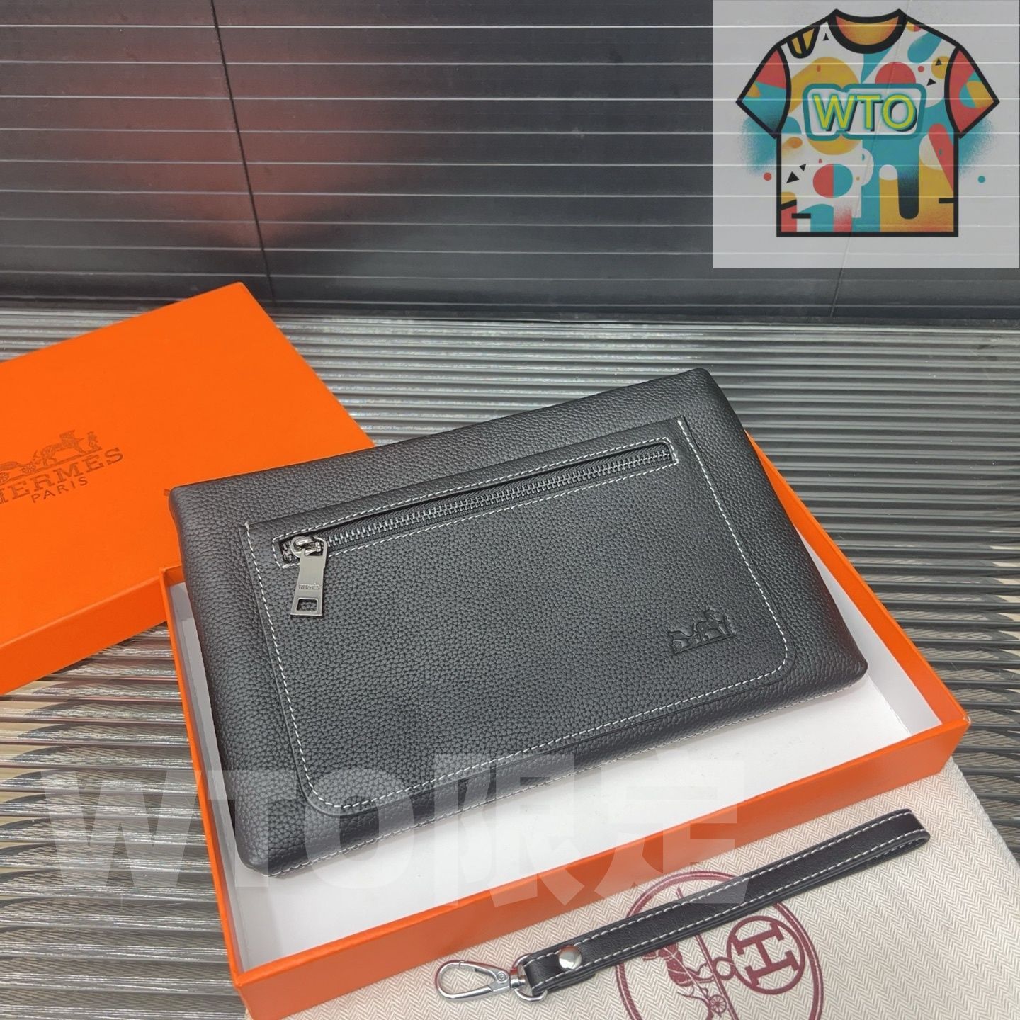 本日特価] エルメス メンズ レザー ハンドバッグ & カードケース