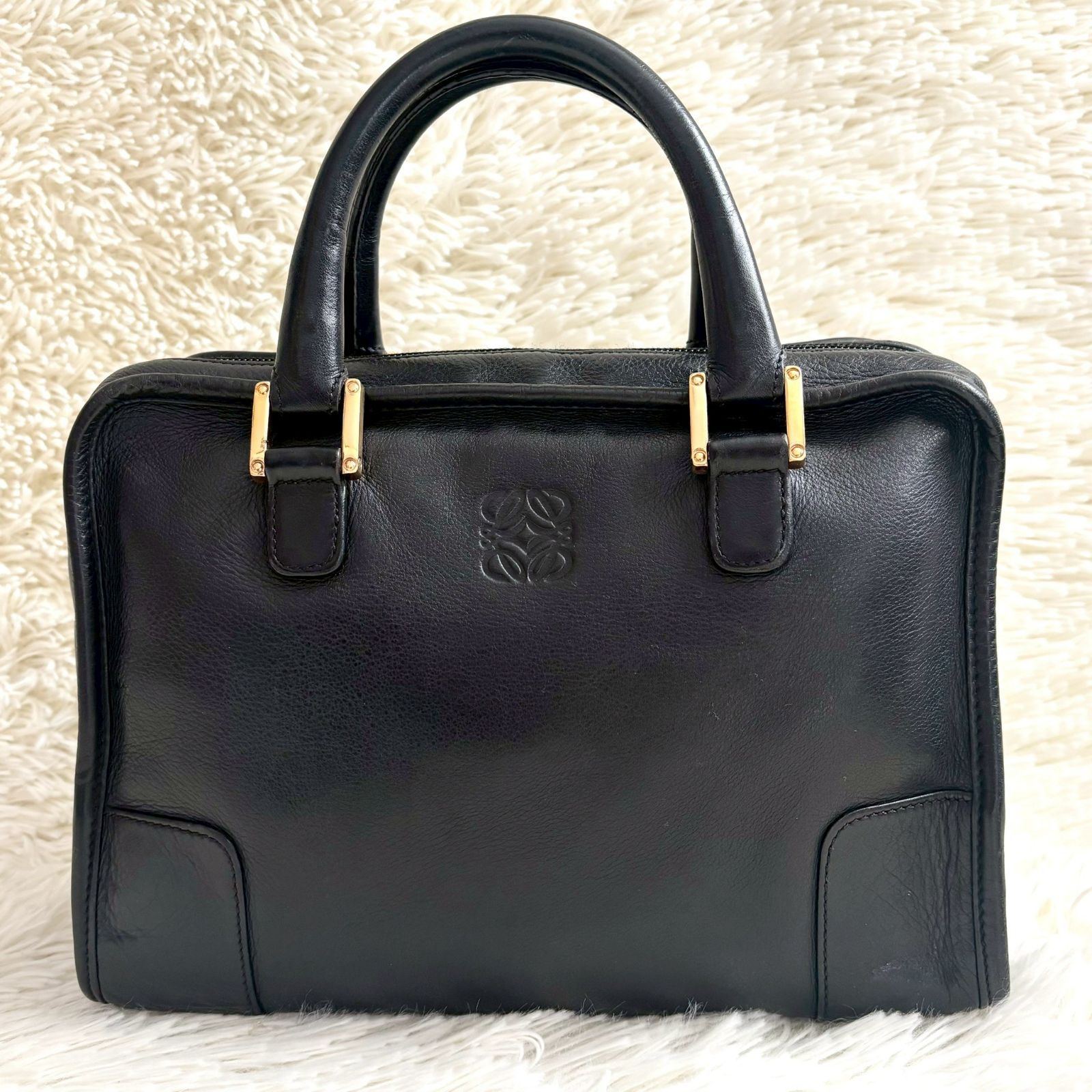 LOEWE アマソナ 26 ハンドバッグ ミニボストンバッグ ブラック