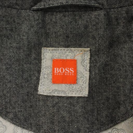 ヒューゴボス テーラードジャケット 麻 リネン 36 グレー  