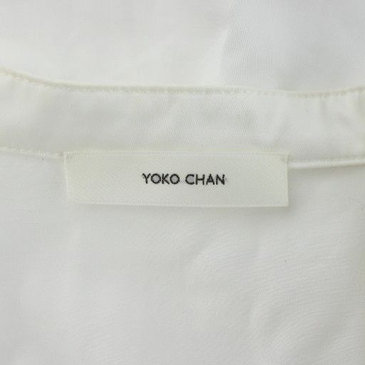 ヨーコチャン YOKO CHAN ノースリーブフリルトリムシャツ ブラウス 38