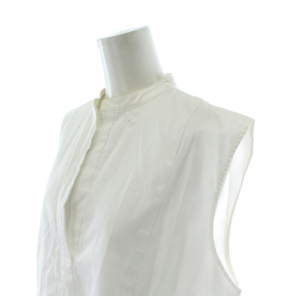 ヨーコチャン YOKO CHAN ノースリーブフリルトリムシャツ ブラウス 38