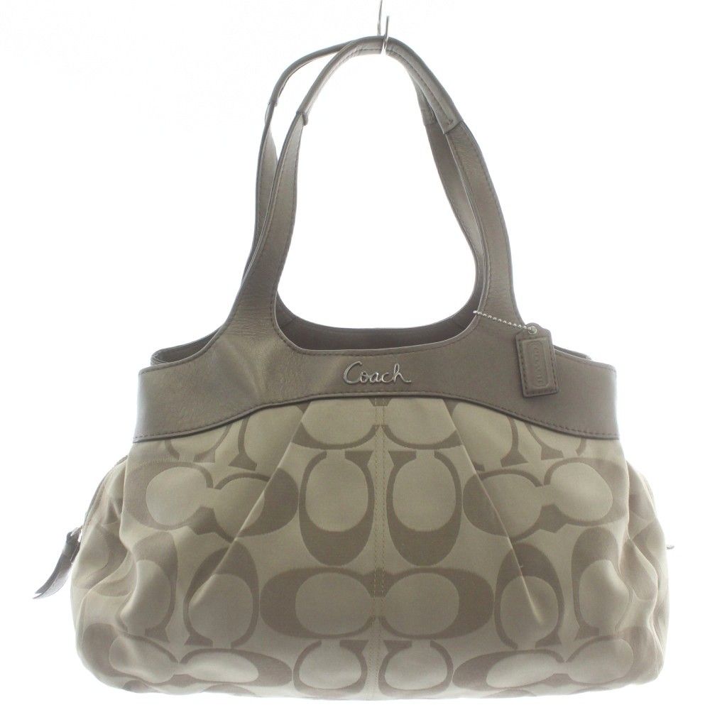 コーチ COACH トートバッグ ハンド キャンバス レザー シグネチャー