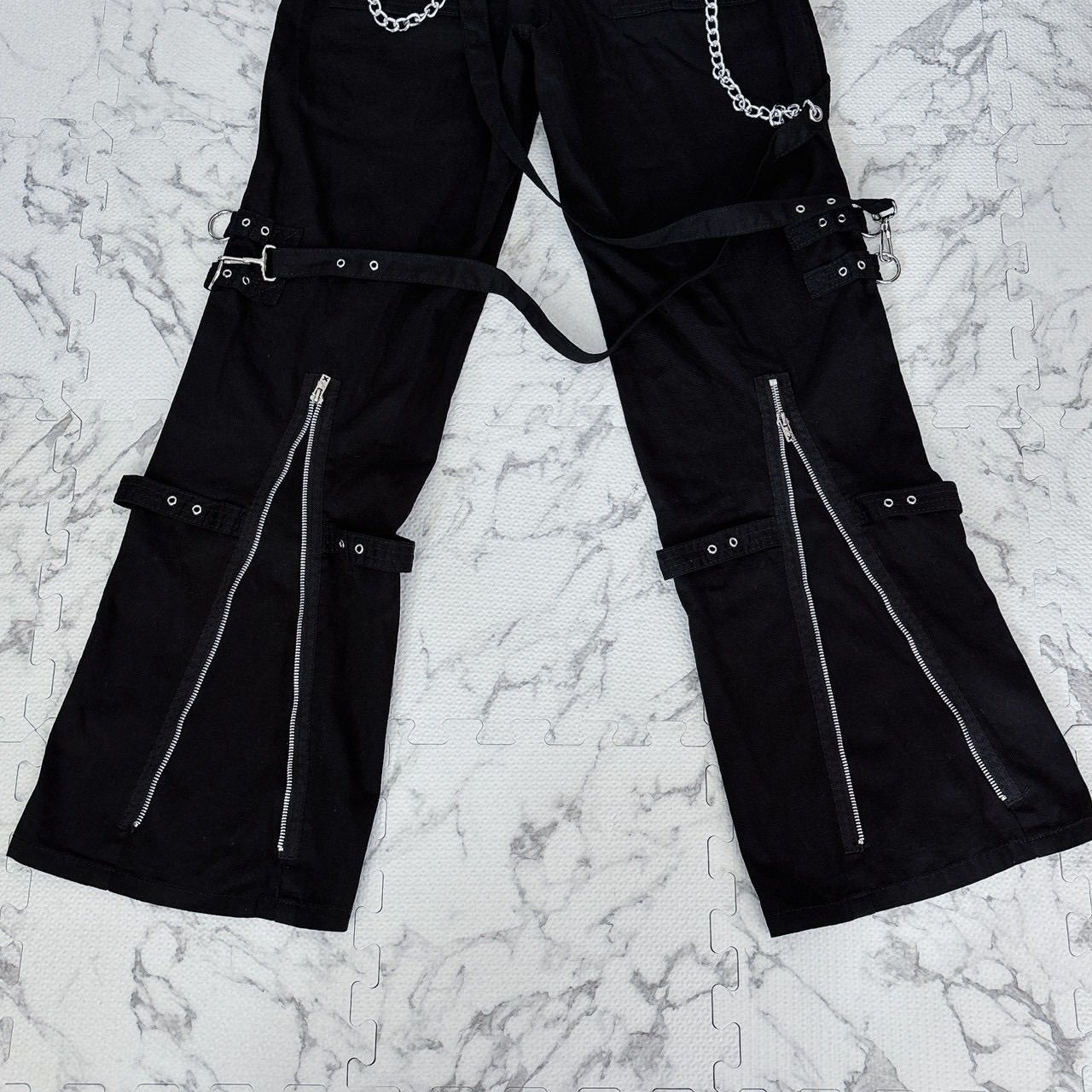 TRIPP NYC ボンテージカーゴパンツ ホワイト スカル Mサイズ TRIPP NYC ボンテージカーゴパンツ ホワイト スカル Mサイズ 【公式通販】