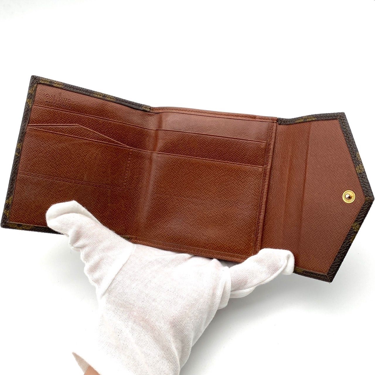 ルイヴィトン モノグラム カルトクレディ 三つ折り財布 Wホック