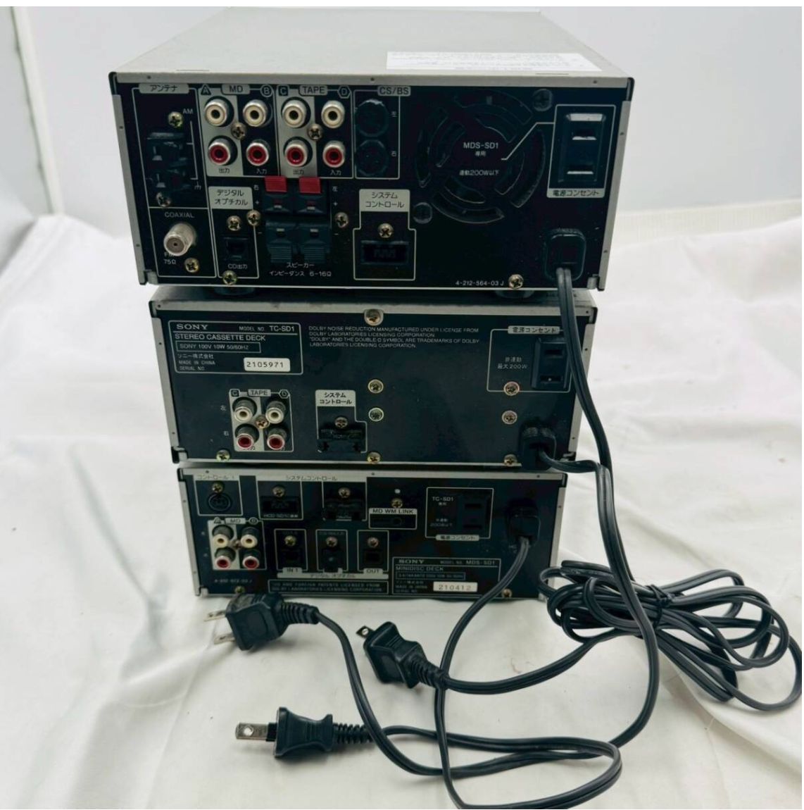 SONY TC-SD1 / MDS-SD1 セット ◇ カセットデッキ＆MDデッキ 現状品