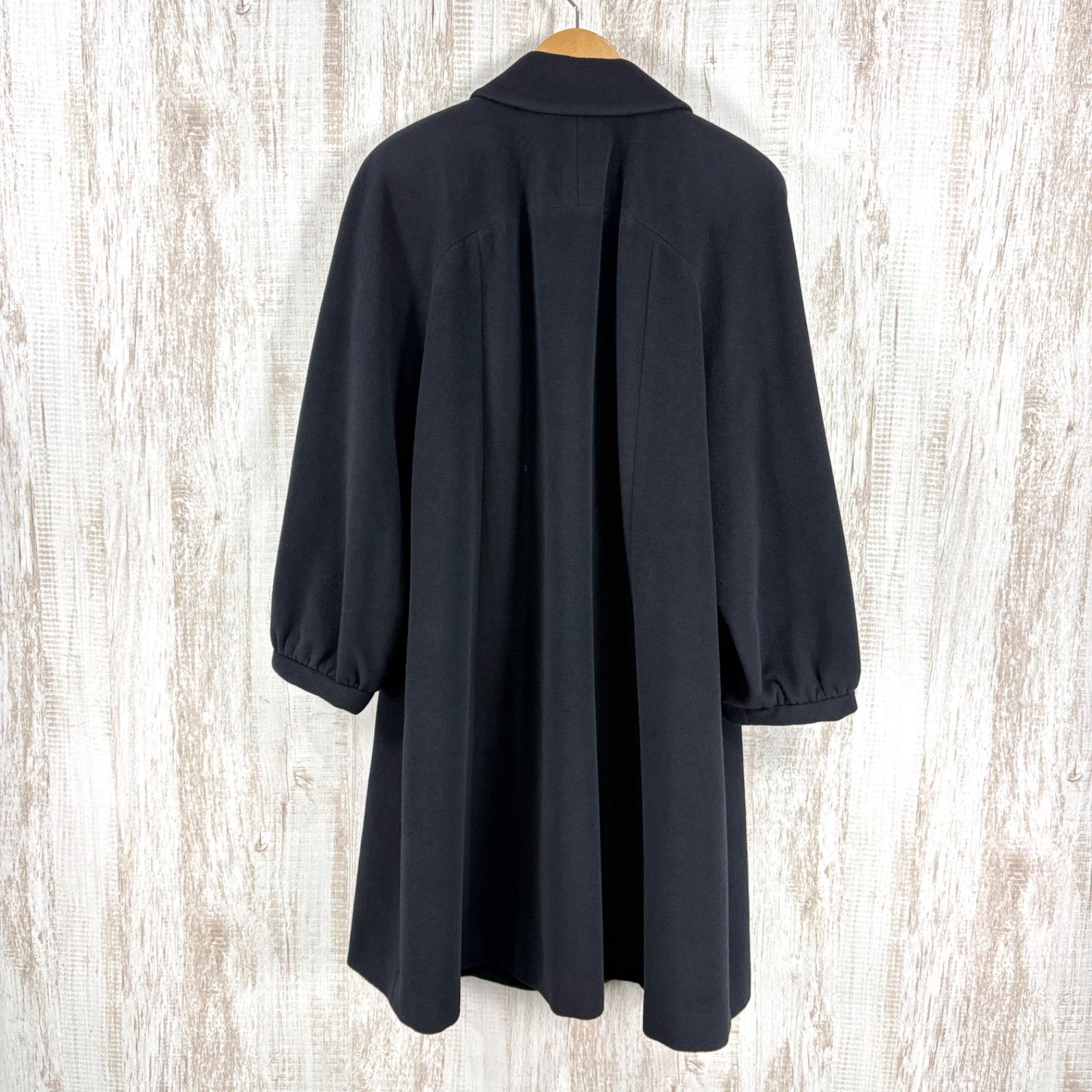 美品 Leilian レリアン アンゴラブレンド ウール100% フリルカラー A 