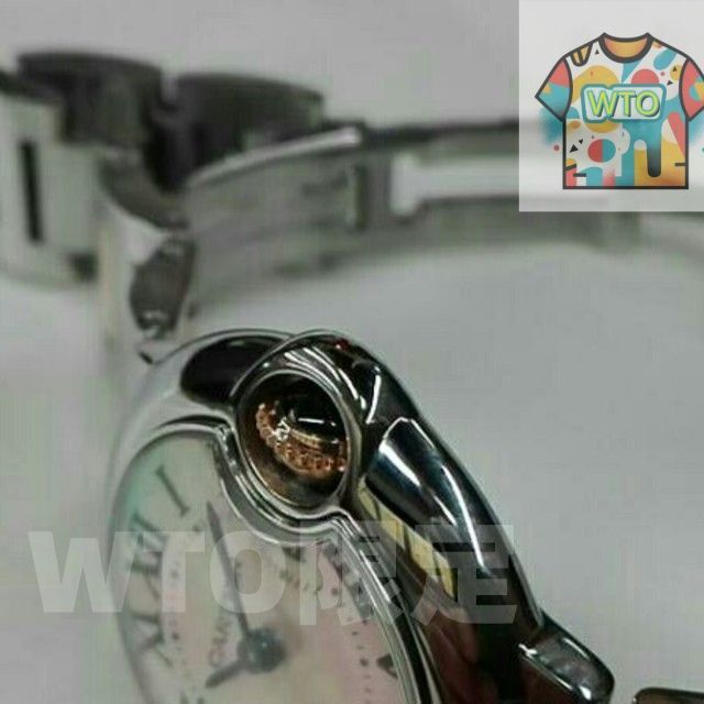  Cartier カルティエ バロンブルー W6920034ピンクシェル 未使用 WTO店名をご ください お出かけ用 自動巻き時計 腕時計(アナログ)