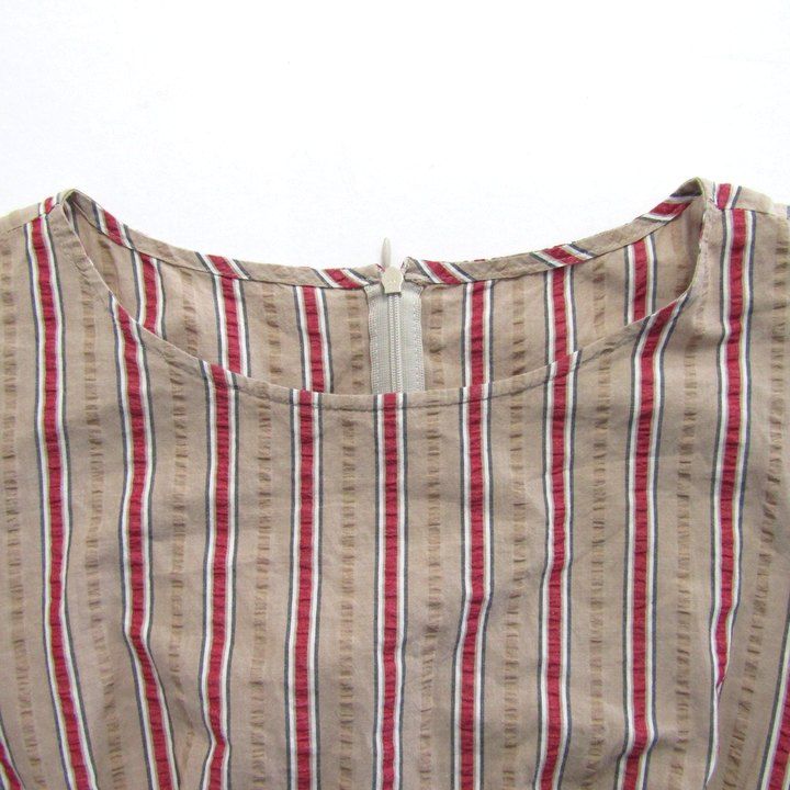 ブルーレーベルクレストブリッジ 半袖ワンピース トップス ストライプ