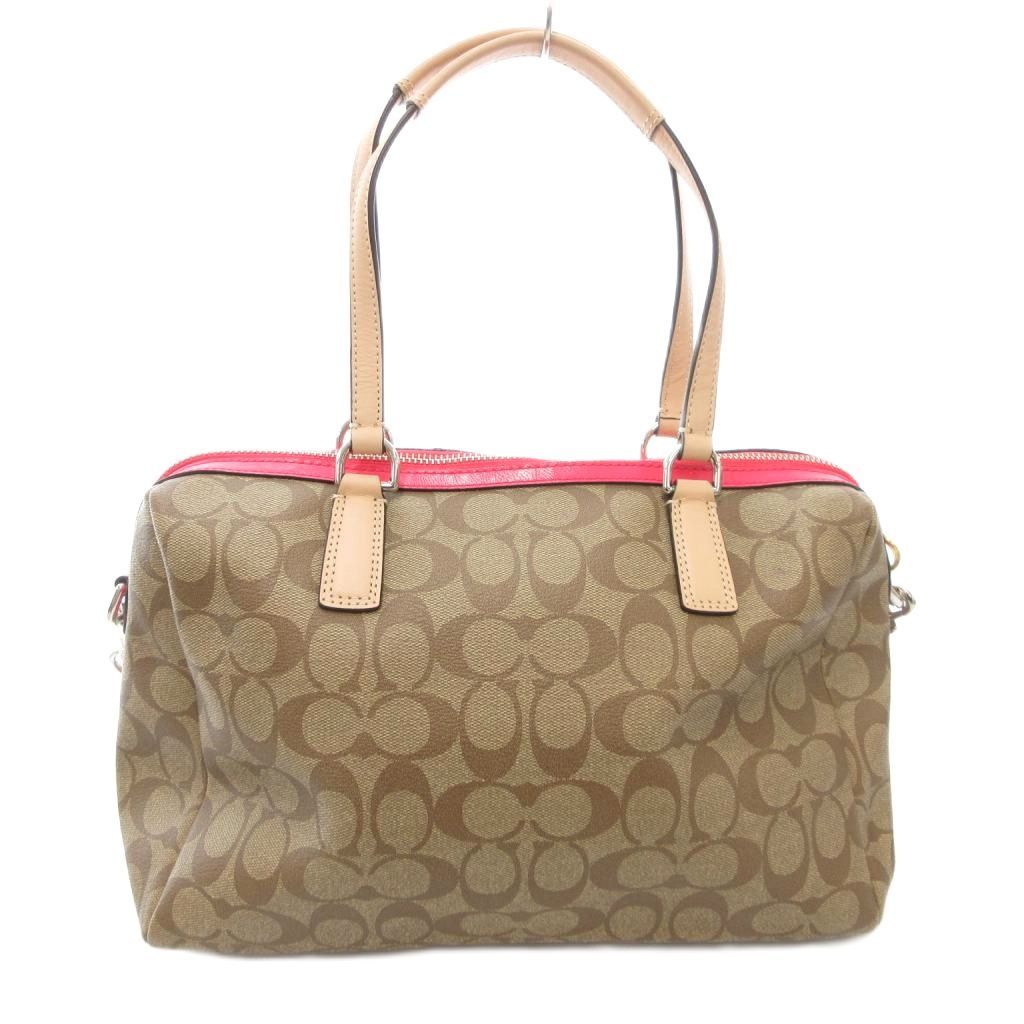 コーチ COACH シグネチャー ストライプ サッチェル ボストンバッグ