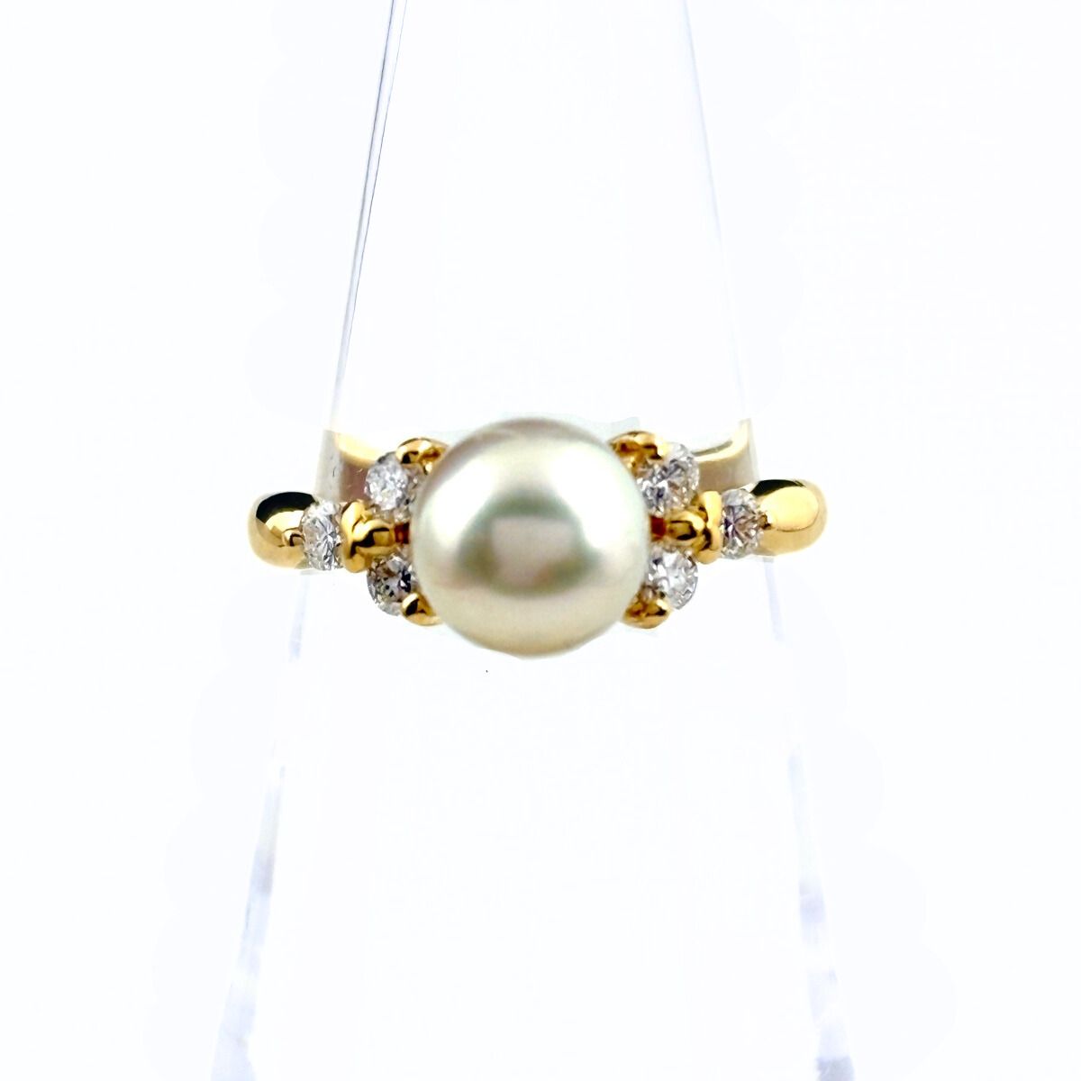 MIKIMOTO ミキモト パール 真珠 リング・指輪 K18イエローゴールド 