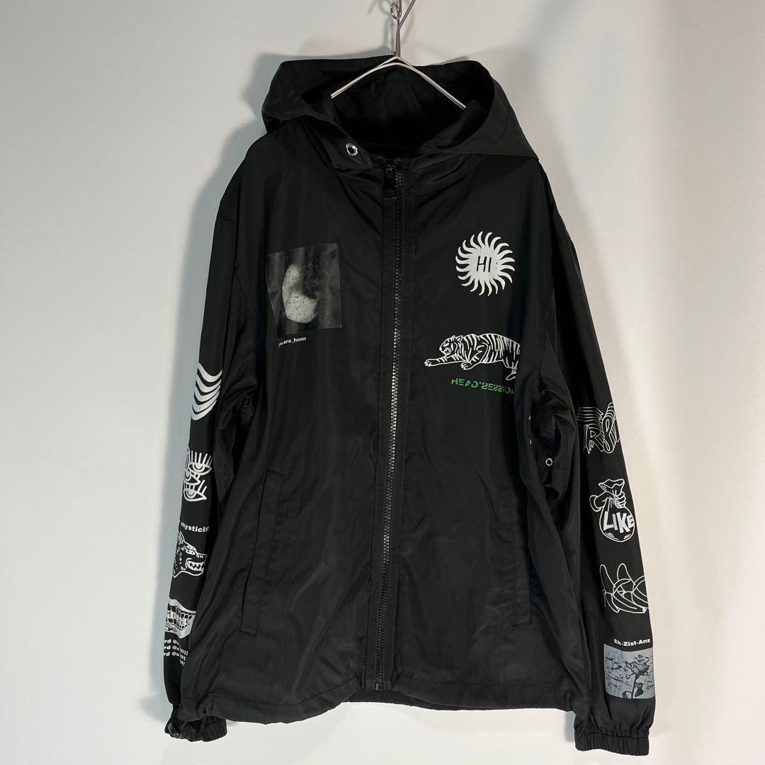 DIESEL グラフィック ナイロンジャケット ブラック Mサイズ相当 - メルカリ