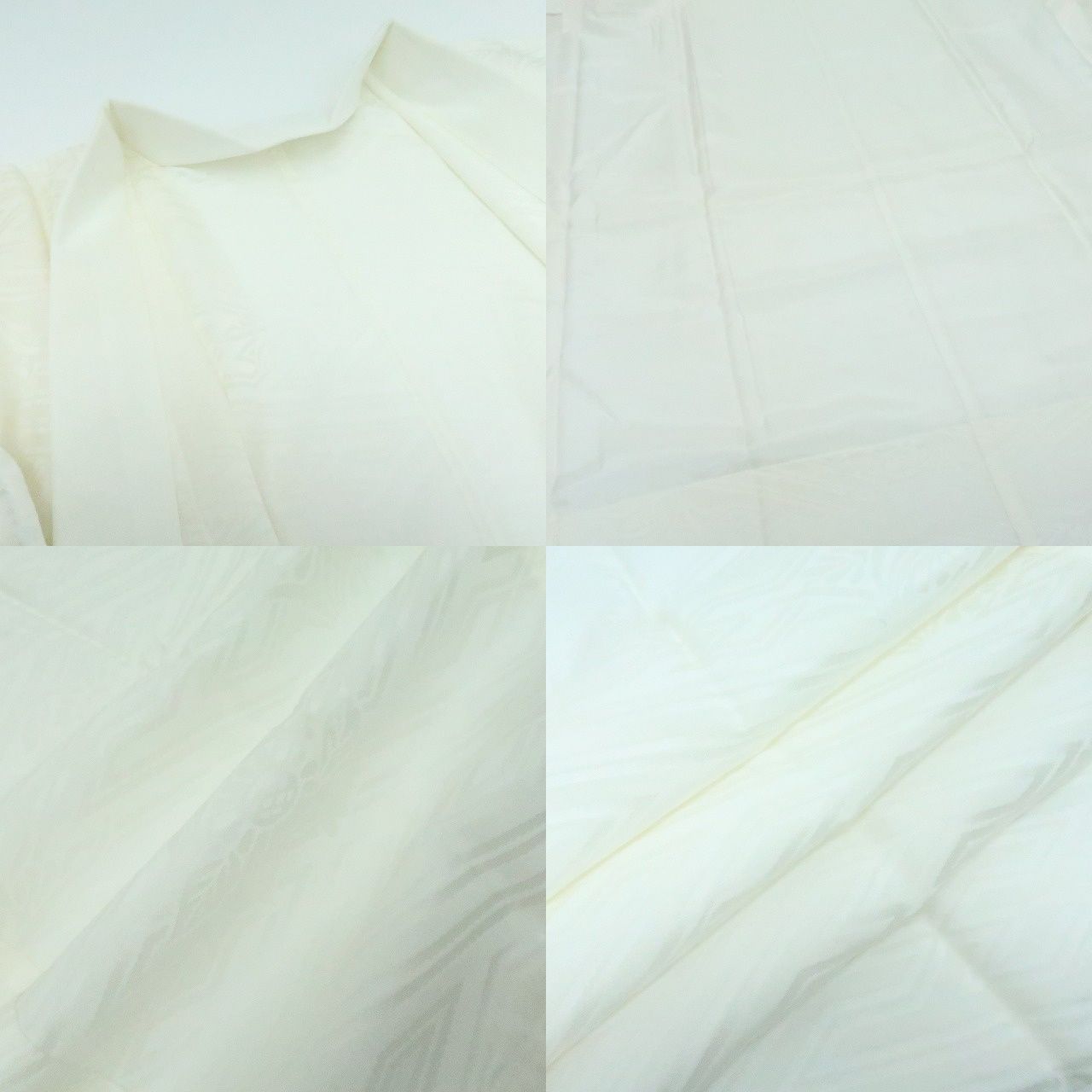 百華❀Y4404◇新品 単衣 正絹 ますいわ屋謹製 仕付け糸・半襟・居敷当