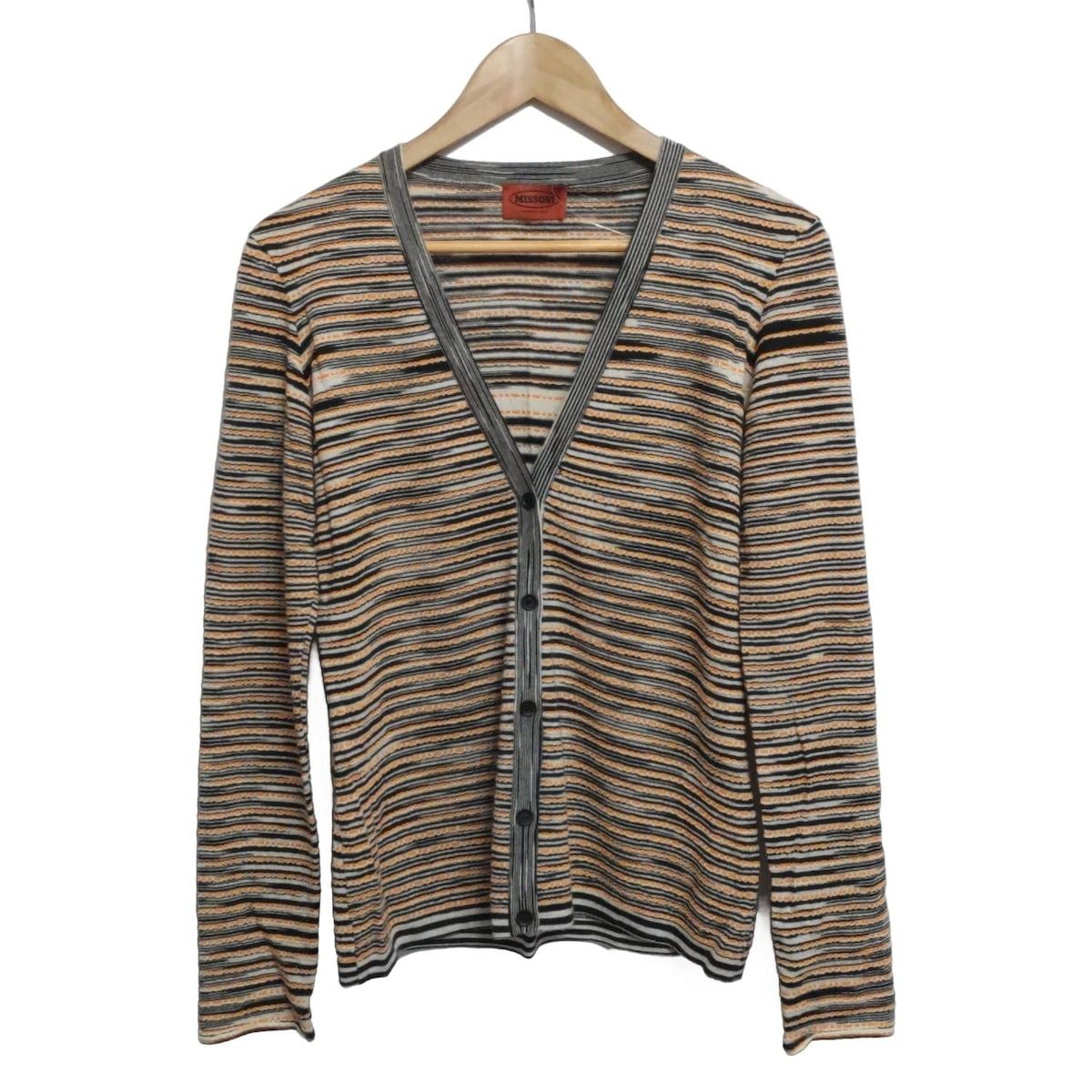 MISSONI(ミッソーニ) カーディガン サイズ46 L レディース - 黒