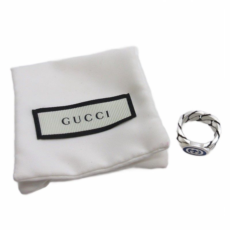 グッチ GUCCI インターロッキングG リング 指輪 Ag925 シルバー 16 計