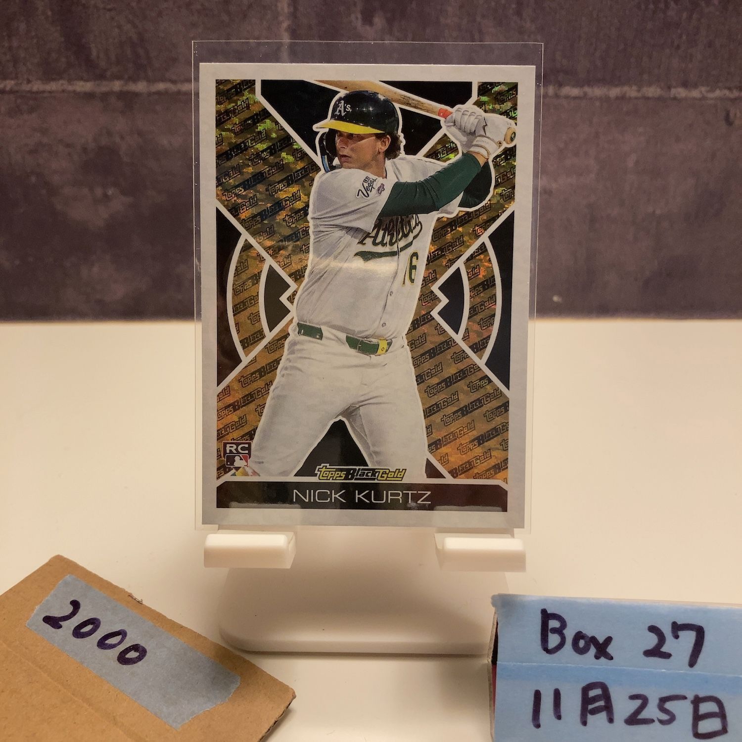 2025 Topps Nick Kurtz Oakland Athletics Black Gold RC ルーキー 